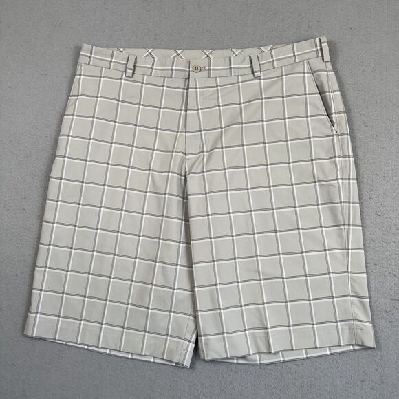 Nike Golf Short Men’s 38 Gray Check Dri‎ Fit 12” Inseam Chino - Picture 1 of 15
